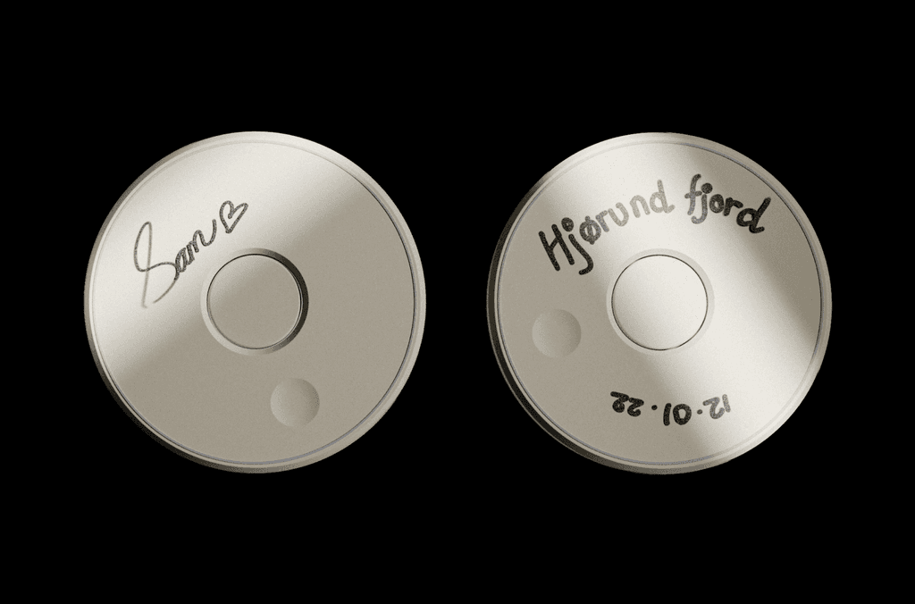 Two Chime recording discs labelled Soil and Beyond forest.